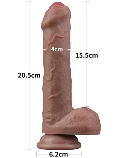 Lovetoy Dual-Layered Silicone Cock 20,5 cm - Gyvenimo dildo 2