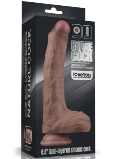 Lovetoy Dual Layered Silicone Cock 21,5 cm - Gyvenimo dildo 4