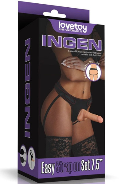 Lovetoy Easy Strapon Set 20 cm - Diržu su diržais 5