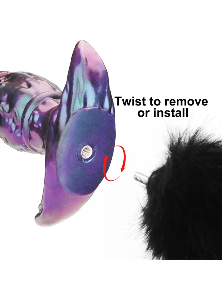 Lovetoy MystiTail Anal Plug With Tail 14 cm - Gyvūnų uodegos analinis kištukas 3 [full]