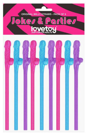 Lovetoy Original Willy Straws Multicolor - „Snopp“ šiaudai 1
