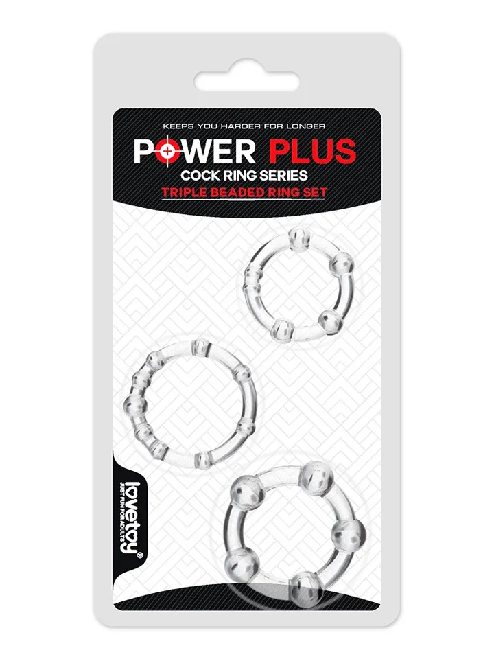 Lovetoy Triple Beaded Ring Set - Gaidžio žiedo rinkinys 1 [full]