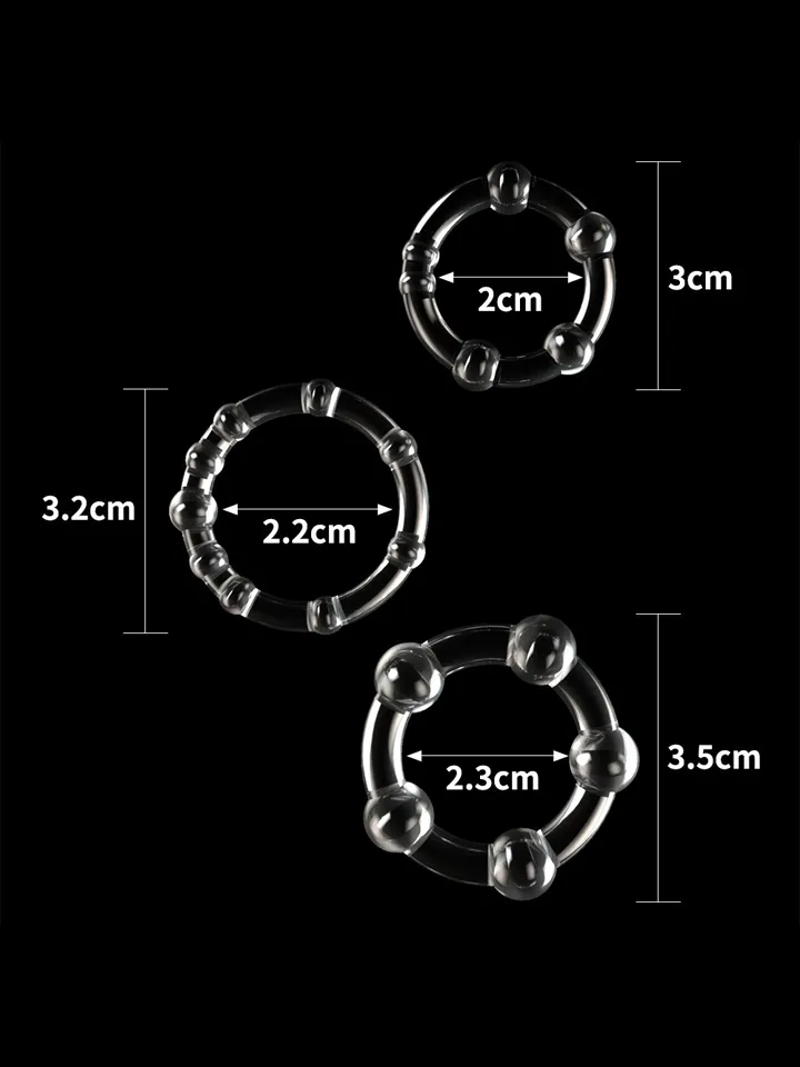 Lovetoy Triple Beaded Ring Set - Gaidžio žiedo rinkinys 2 [full]