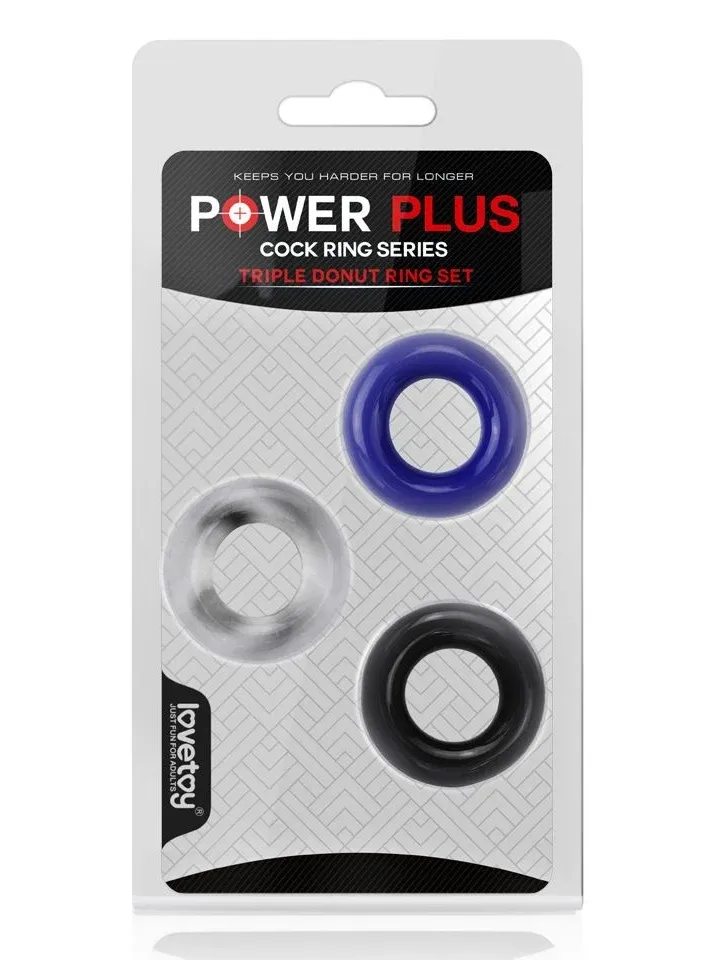 Lovetoy X-Basic Donut Rings 3-pack - Gaidžio žiedo rinkinys 3 [full]