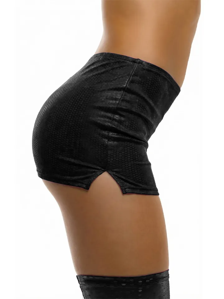 Luciana Wetlook Skirt Black - Šlapios išvaizdos sijonas 2 [full]