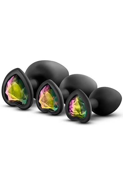 Luxe Bling Plugs Training Kit Black - Analinis kištuko rinkinys 1
