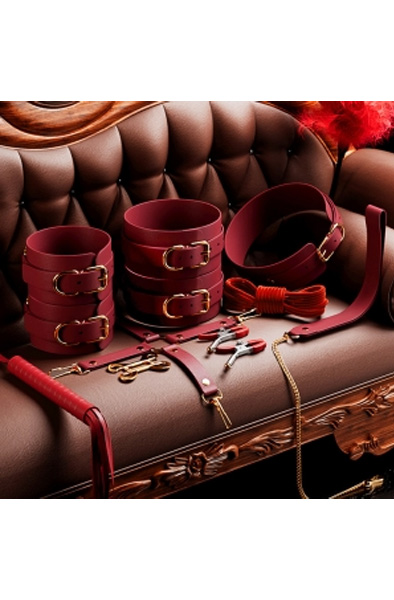 Luxury BDSM 11-pcs Kit Clarissa Red - Vergavimo rinkinys 5