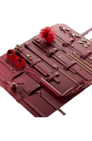 Luxury BDSM 11-pcs Kit Clarissa Red - Vergavimo rinkinys 6
