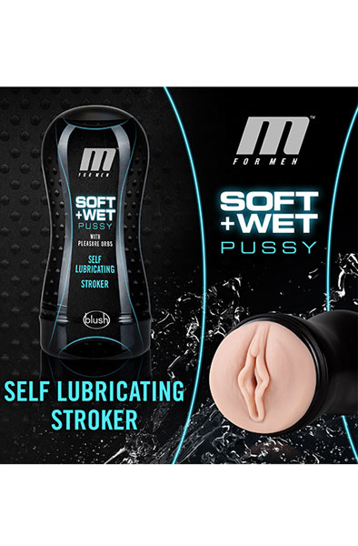 M For Men Soft & Wet Stroker Vanilla - Makšties masturbatorius 3