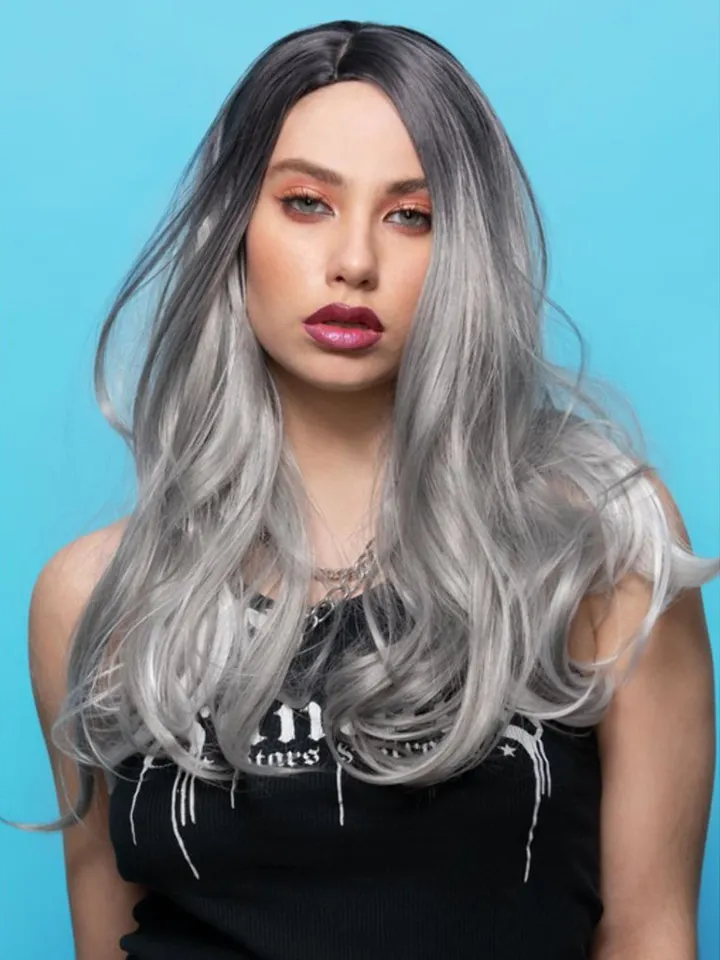 Manic Panic She Wolf Long Ombre Grey Wig - Perukas 1 [full]