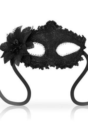 Masks Venetian Eyemask Side Flower Black - Kaukė 1