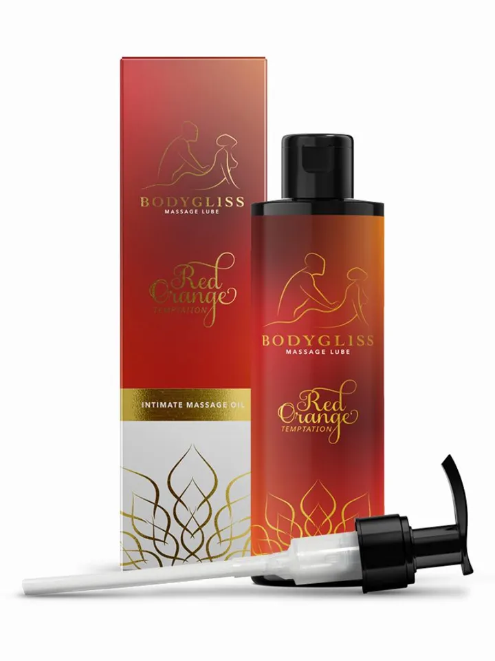 Massage Oil & Lubricant Red Orange Temptation 150 ml - Masažinis aliejus 1 [full]