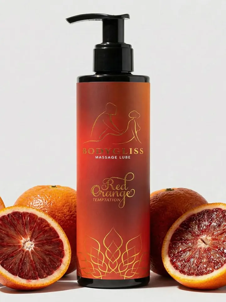 Massage Oil & Lubricant Red Orange Temptation 150 ml - Masažinis aliejus 2 [full]