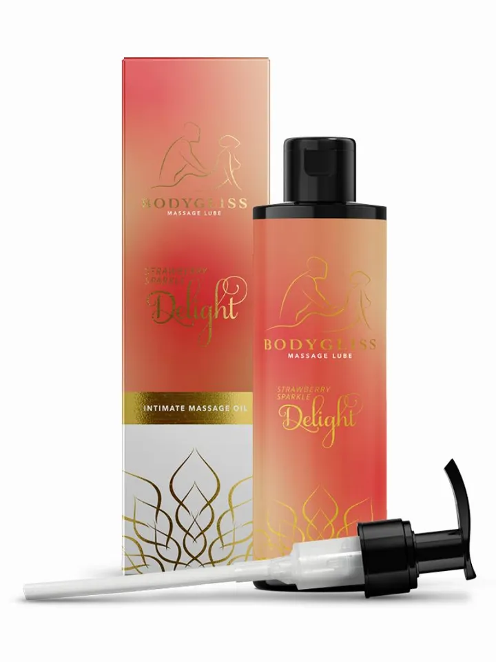 Massage Oil & Lubricant Strawberry Spark Delight 150 ml - Masažinis aliejus 1 [full]