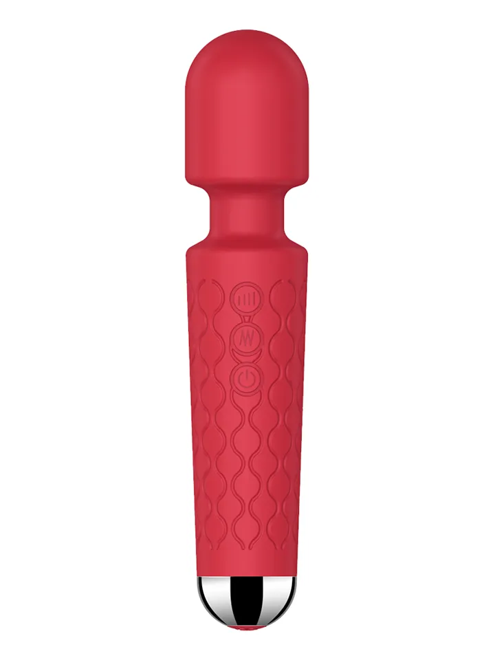 Massager Wand 20 Vibrations Red - Stebuklinga lazdelė / masažo lazdelė 1 [full]