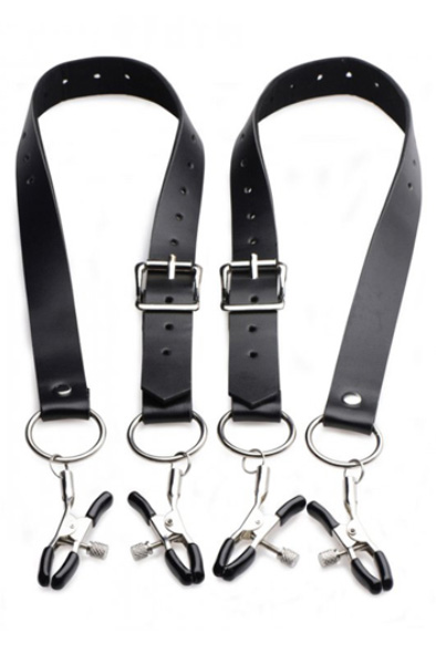 Master Series Spread Labia Spreader Straps with Clamps - Labia moliuskai 1