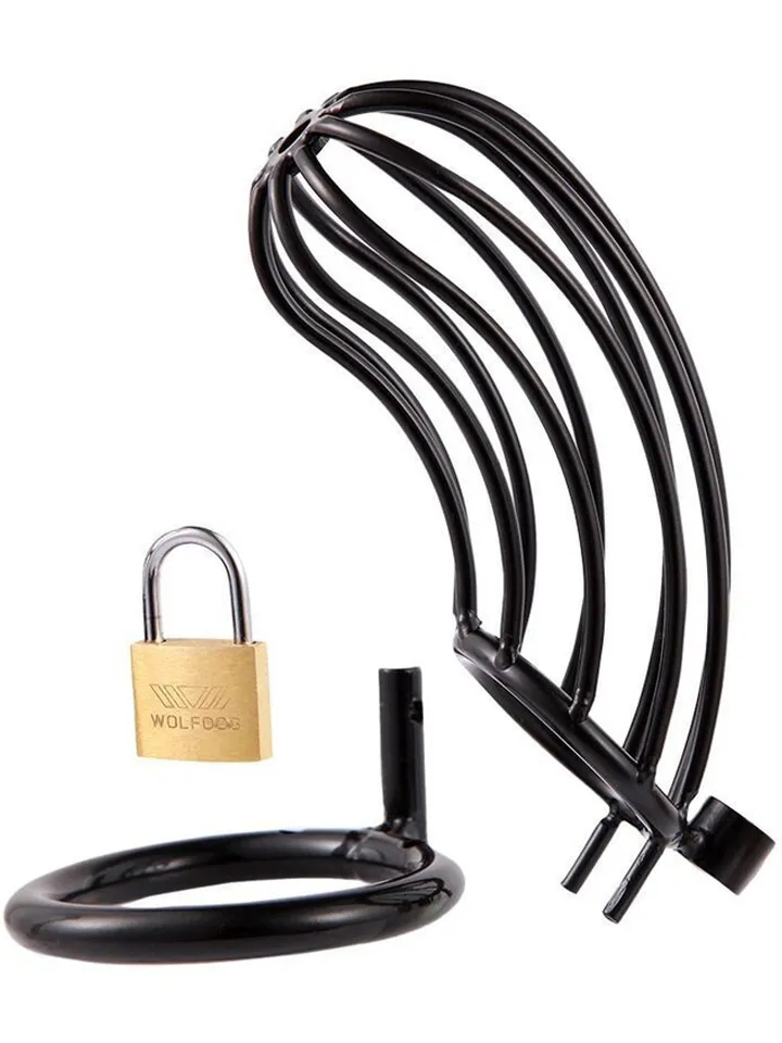 Metal Chastity Cage Grid Black 50 mm - Skaistybės narvas 1