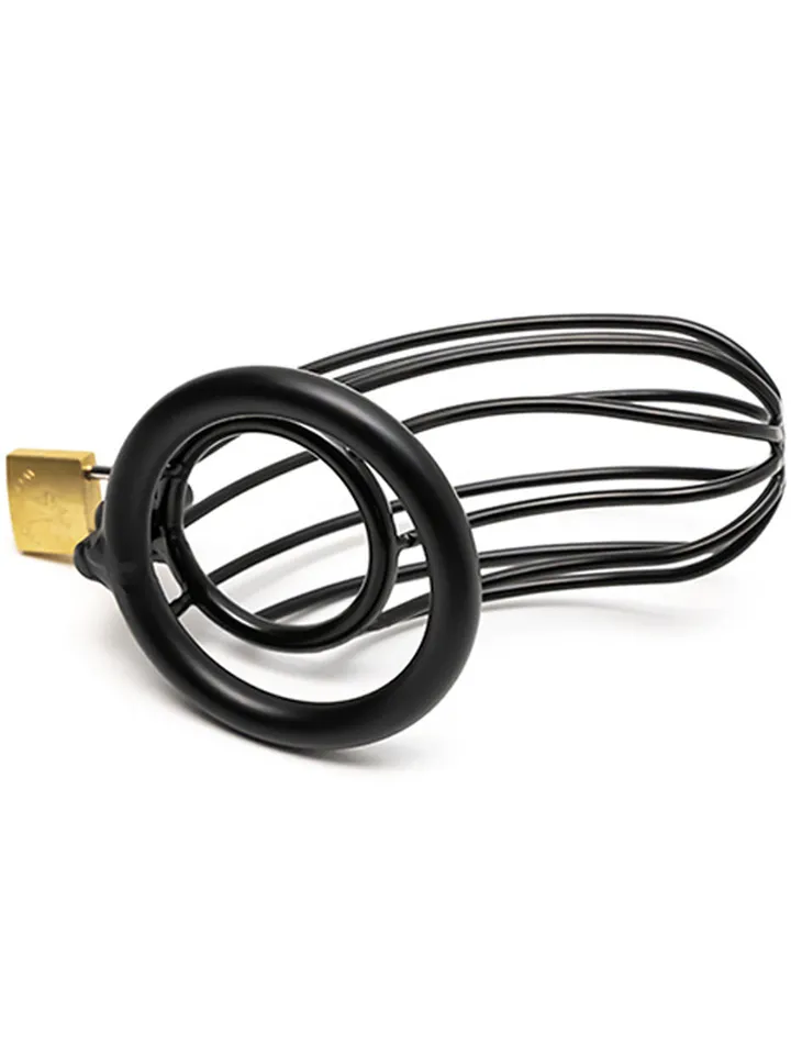 Metal Chastity Cage Grid Black 50 mm - Skaistybės narvas 2