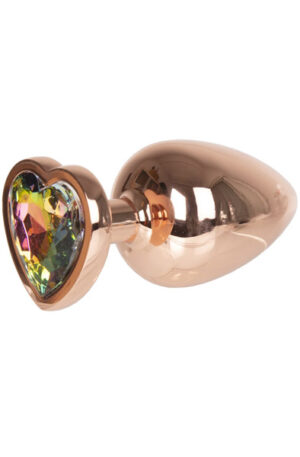 Metal Heart Plug Gold Rose Large - Užpakalio kaištis 1