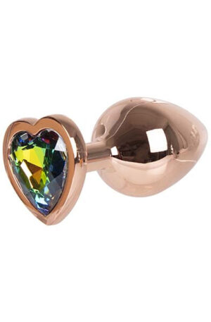 Metal Heart Plug Rose Gold Medium - Analinis kaištis metalinis 1