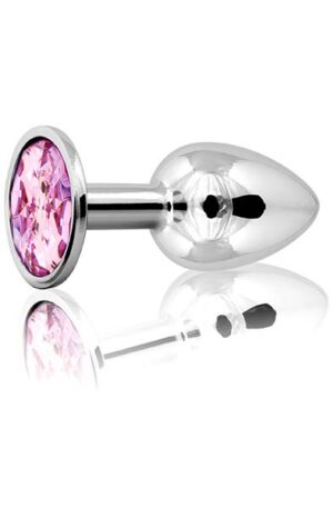 Metal Plug Silver/Pink Small - Analinis kaištis metalinis 1