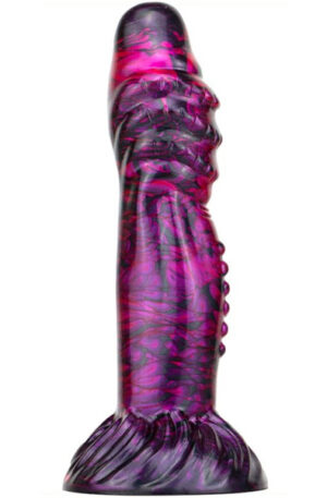 Metallic Fantasy Dildo Croq Purple/Black 22 cm - Dragon dildo 1