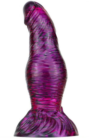 Metallic Fantasy Dildo Duxel Purple/Black 19,5 cm - Dragon dildo 1