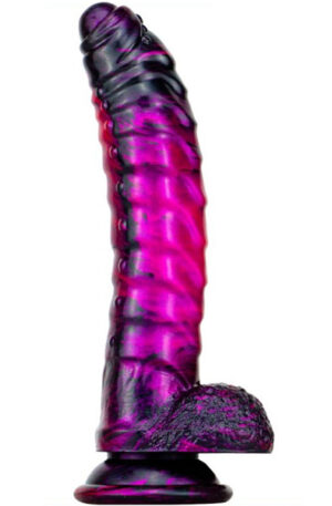 Metallic Fantasy Dildo Gasix Purple/Black 20,5 cm - Dragon dildo 1