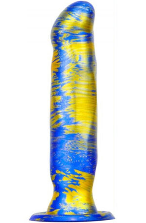 Metallic Fantasy Dildo Marbex Blue/Gold 19 cm - Dragon dildo 1