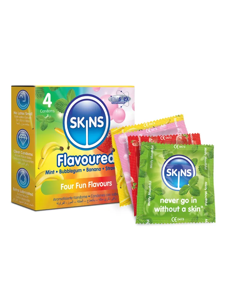 Mixed Flavored Condom 4-pack - Skonio prezervatyvai 1 [full]