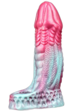 Monster Penis Sheath Leezard Blue-Pink 17 cm - Varpos ilgintuvas/varpos rankovė 1