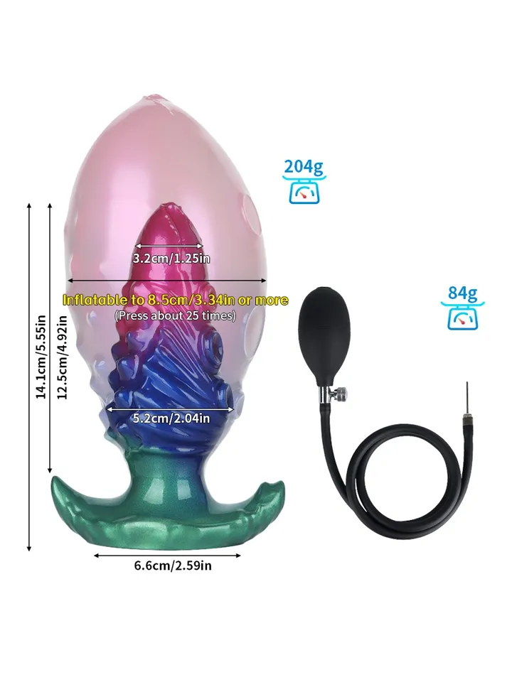 Monster Thrill Inflatable Plug 14 cm - Pripučiamas analinis kaištis 2 [full]