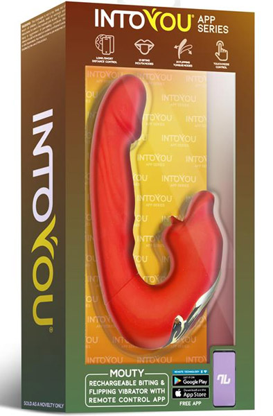 Mouty Vibe With Biting & Flipping With App - Su programėle valdomas vibratorius 6