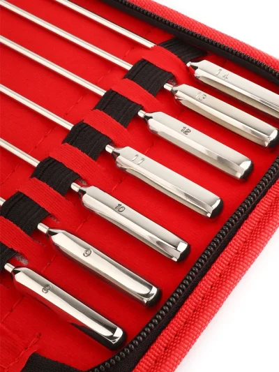 Mr Steel Rosebud Urethral Sounds 13-pack - Dilatoriaus paketas 3