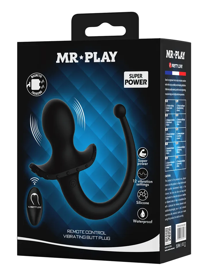 Mr. Play Remote Control Vibrating Butt Plug Tail - Vibruojantis analinis kištukas 6 [full]