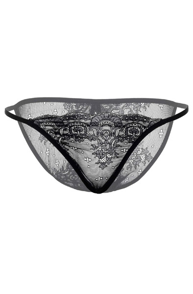Natalia Crotchless Cheekini Black - Kelnaitės be tarpkojinės kelnaitės 4