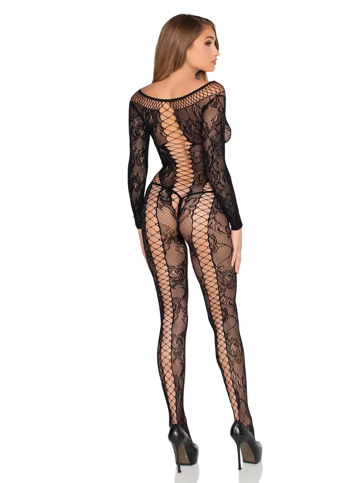 Net & Lace Jumpsuit Black - Kėbulo staklės 3 [full]