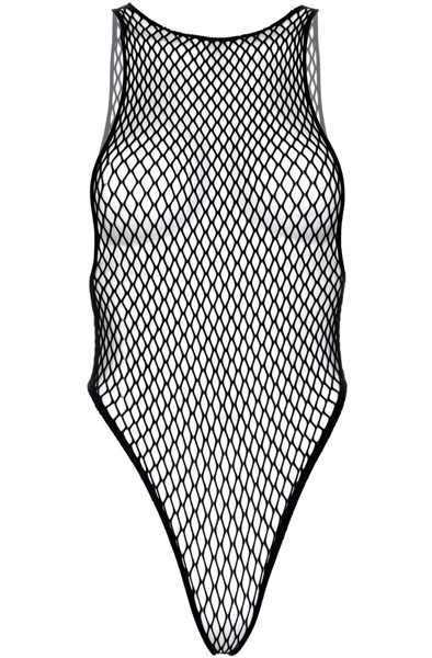 Net Snap Crotch Tank Bodysuit Black - Meškiukas 3