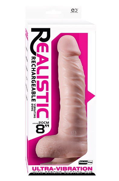 NMC Realistic Rechargeable 20cm Vibrating Dong - Vibruojantis dildo 2