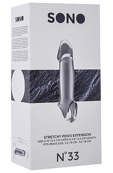 No.33 Stretchy Penis Extension Translucent - Varpos ilgintuvas/varpos rankovė 2