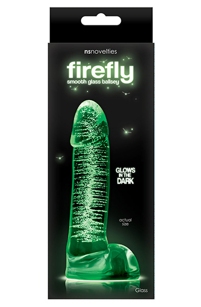 NS Novelties Firefly Glass Smooth Ballsey Dildo 11,5 cm - Stiklas dildo 2