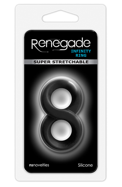 NS Novelties Renegade Infinity Ring Black - Varpos ir kapšelio žiedai 2