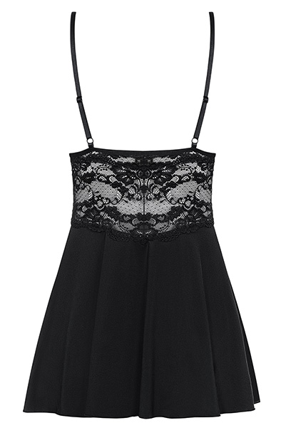 Obsessive 810-BAB Babydoll & Thong Black - Seksualus apatinis trikotažas 4