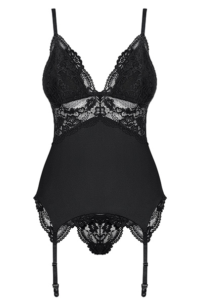 Obsessive 810-COR Corset & Thong Black - „Corset & Thong“ 3