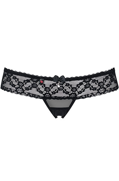 Obsessive 837-THC-1 Crotchless Thong - Nėrinių kelnaitės 4