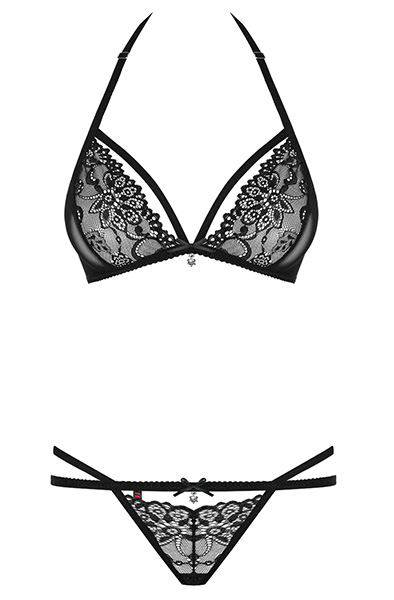 Obsessive 838-SET 2 pcs Set Black - Seksualus apatinis trikotažas 3