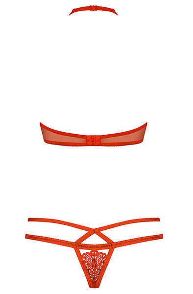 Obsessive 838-SET 2 pcs Set Red - Seksualus apatinis trikotažas 4