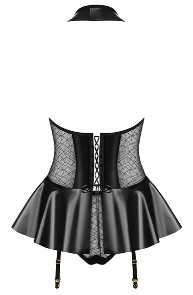 Obsessive 859-COR-1 Corset & Thong - Seksualus apatinis trikotažas 5