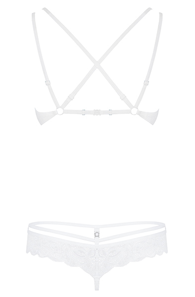 Obsessive 860-SET-2 2 pcs Set White - Seksualus apatinis trikotažas 5