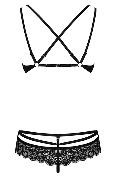 Obsessive 860-SET 2 pcs set Black - Seksualus apatinis trikotažas 4
